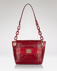 Polish off your look with this embossed leather shoulder bag from Milly. In perfect step with the brand's citified look, it features a structured shape and gleaming accents. Polish off your look with this embossed leather shoulder bag from Milly. In perfect step with the brand's citified look, it features a structured shape and gleaming accents.