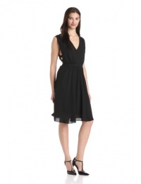 BCBGMAXAZRIA Women's Rachel Gathered Waist Sleeveless Dress