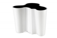 iittala Aalto 6.25 Tall Glass Duo Vase, Black and White iittala Aalto 6.25 Tall Glass Duo Vase, Black and White