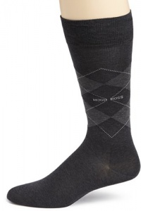 HUGO BOSS Men's Boss Black Argyle,Charcoal,Size 10-13 HUGO BOSS Men's Boss Black Argyle,Charcoal,Size 10-13
