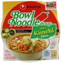 Nongshim Spicy Kimchi Noodle Soup Bowl, 3.03 Ounce (Pack of 12) Nongshim Spicy Kimchi Noodle Soup Bowl, 3.03 Ounce (Pack of 12)