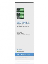 GO SMiLE's exclusive Ampoule Technology Delivery System lets you polish your teeth and keep them white with deliciously refreshing Touch Up ampoules. Get a just-brushed feeling - anytime, anywhere. Flip, Pop, Touch Up! 30 ampoules, 0.02 fl. oz. each. GO SMiLE's exclusive Ampoule Technology Delivery System lets you polish your teeth and keep them white with deliciously refreshing Touch Up ampoules. Get a just-brushed feeling - anytime, anywhere. Flip, Pop, Touch Up! 30 ampoules, 0.02 fl. oz. each.