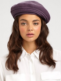 A slouchy, layered-look beret is crafted in softly spun wool with adjustable inner band for a snug fit.WoolAdjustable inner bandPindot linedHand washImported A slouchy, layered-look beret is crafted in softly spun wool with adjustable inner band for a snug fit.WoolAdjustable inner bandPindot linedHand washImported