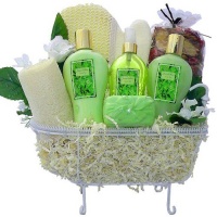 Art of Appreciation Gift Baskets Essence of Jasmine Bathtub Spa, Bath and Body Set Art of Appreciation Gift Baskets Essence of Jasmine Bathtub Spa, Bath and Body Set