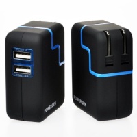 PowerGen Dual USB 3.1A 15w Travel Wall Charger with Swivel plug for Apple iPad 2, New iPad 3, iPhone 5 4s 4 3 3Gs, Amazon Kindle Fire HD DX KeyBoard, Samsung Galaxy Tab (USB Cable NOT included) - BLACK PowerGen Dual USB 3.1A 15w Travel Wall Charger with Swivel plug for Apple iPad 2, New iPad 3, iPhone 5 4s 4 3 3Gs, Amazon Kindle Fire HD DX KeyBoard, Samsung Galaxy Tab (USB Cable NOT included) - BLACK