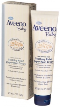 Aveeno Baby Diaper Rash Cream, Fragrance Free, 3.7-Ounce Tubes (Pack of 3)