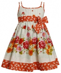 Aqua-Blue Orange Floral and Stripes Doubel Strap Dress AQ2TH,Bonnie Jean Todders Special Occasion Flower Girl Party Dress Aqua-Blue Orange Floral and Stripes Doubel Strap Dress AQ2TH,Bonnie Jean Todders Special Occasion Flower Girl Party Dress