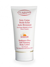 Named Best Self-Tanner in Allure magazine's Best of Beauty. Radiance-Plus Self Tanning Body Lotion offers year round hydration and a healthy, golden glow. Lightweight, fresh cream-gel formula immediately absorbs into skin for an even, flawless application every time. Tiny mother-of-pearl particles create an allover iridsecent effect. Ideal for all skin tones. Key ingredients: DHA, erythrulose, imperata cylindrica, kiwi extract, Pro-Vitamin B5, vitamins A and E. 5.3 oz. Named Best Self-Tanner in Allure magazine's Best of Beauty. Radiance-Plus Self Tanning Body Lotion offers year round hydration and a healthy, golden glow. Lightweight, fresh cream-gel formula immediately absorbs into skin for an even, flawless application every time. Tiny mother-of-pearl particles create an allover iridsecent effect. Ideal for all skin tones. Key ingredients: DHA, erythrulose, imperata cylindrica, kiwi extract, Pro-Vitamin B5, vitamins A and E. 5.3 oz.