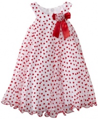 Bonnie Jean Girls 2-6X Sleeveless Heart Crystal Pleat Dress Bonnie Jean Girls 2-6X Sleeveless Heart Crystal Pleat Dress