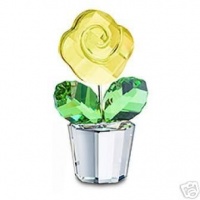 SWAROVSKI CRYSTAL MOMENTS YELLOW ROSE FLOWER FIGURINE SWAROVSKI CRYSTAL MOMENTS YELLOW ROSE FLOWER FIGURINE