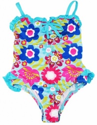 Pink Platinum Toddler Girls 2-4T Blue Spring Flower Garden UVPtotected Swimsuit Pink Platinum Toddler Girls 2-4T Blue Spring Flower Garden UVPtotected Swimsuit