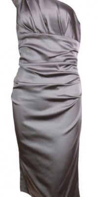 Suzi Chin Women's One Shoulder Beaded Cap Sleeve Dress Suzi Chin Women's One Shoulder Beaded Cap Sleeve Dress