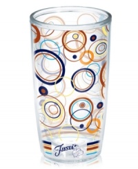 Iconic style meets brilliant design in the Fiesta Modern Ripple tumbler by Tervis Tumblers. Bold colors ring around a practically indestructible cup that'll keep hot drinks hot and cold drinks cold. With Fiesta logo and dancer. Iconic style meets brilliant design in the Fiesta Modern Ripple tumbler by Tervis Tumblers. Bold colors ring around a practically indestructible cup that'll keep hot drinks hot and cold drinks cold. With Fiesta logo and dancer.