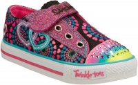 Skechers Girls' Twinkle Toes Shuffles Love Burst,Black/Pink,US 11.5 M Skechers Girls' Twinkle Toes Shuffles Love Burst,Black/Pink,US 11.5 M