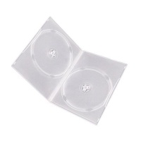 100 SLIM Frosted Clear Double DVD Cases 7MM 100 SLIM Frosted Clear Double DVD Cases 7MM