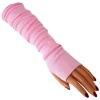 Light Pink Tight Fit Long Arm Warmers W/Thumb Hole