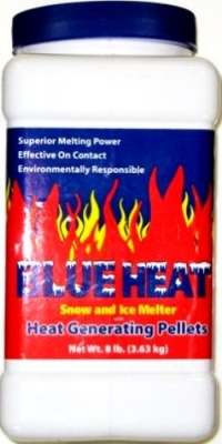 Blue Heat BH8 Snow & Ice Melter with Heat Generating Pellets - 8 Pound Jug