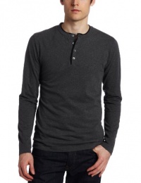 French Connection Men's Contrast Sneezy Long Sleeve Henley Shirt