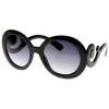 Curlycue Big Lense Sunglasses In Black with Gradation Finish