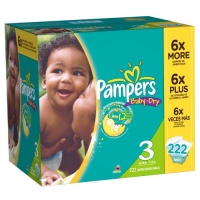Pampers Baby Dry Diapers Economy Plus Pack Size 3, 222 Count Pampers Baby Dry Diapers Economy Plus Pack Size 3, 222 Count