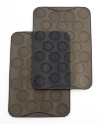 A taste of France. Master the art of making macarons with these nonstick, flexible silicone sheets, which let go of your baked treats with ease. Each sheet features 25 ridges with precision markings that let you know how much mix to add. A taste of France. Master the art of making macarons with these nonstick, flexible silicone sheets, which let go of your baked treats with ease. Each sheet features 25 ridges with precision markings that let you know how much mix to add.