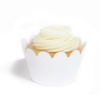 Dress My Cupcake Maya Mini White Cupcake Wrappers, Set of 18