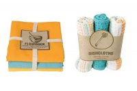 Now Designs Floursack Towel and Dishcloth, Apricot, Set of 6