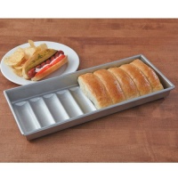 USA Pans 15 x 6 x 1.5 Inch New England Hot Dog Pan, Aluminized Steel with Americoat USA Pans 15 x 6 x 1.5 Inch New England Hot Dog Pan, Aluminized Steel with Americoat