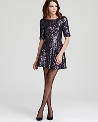 Lustrous sequins sparkle, and so will you when you slip on this French Connection dress, adorned in a sea of sequins for ultimate shine. Lustrous sequins sparkle, and so will you when you slip on this French Connection dress, adorned in a sea of sequins for ultimate shine.