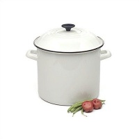 Le Creuset Enamel-on-Steel 6-Quart Covered Stockpot, White Le Creuset Enamel-on-Steel 6-Quart Covered Stockpot, White