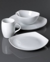 Feature modern elegance on your menu with Dansk's Classic Fjord dinnerware. Dishes in this collection of place settings have glossy white porcelain in fluid, sloping shapes that are part round, part square, and totally fresh. A beautiful way to set the table every day and for any occasion.