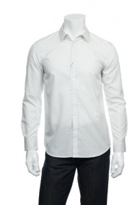 Calvin Klein Sportswear Men's Long Sleeve Subtle Stripe Dobby Shirt, Snow White, Small Calvin Klein Sportswear Men's Long Sleeve Subtle Stripe Dobby Shirt, Snow White, Small