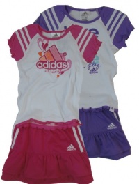 Adidas Girls 2-piece Shirt and Skort Set Adidas Girls 2-piece Shirt and Skort Set