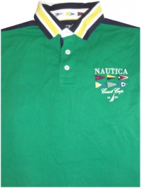 Men's Nautica Short Sleeve Shirt North Coast Sailing Club Green Size Medium Men's Nautica Short Sleeve Shirt North Coast Sailing Club Green Size Medium