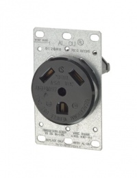 Leviton 7313 30 Amp, 125 Volt, NEMA Tt-30R, 2P, 3W, Flush Mounting Receptacle, Straight Blade, Industrial Grade, Grounding, For Recreational Vehicles, Side Wired, Steel Strap, Black Leviton 7313 30 Amp, 125 Volt, NEMA Tt-30R, 2P, 3W, Flush Mounting Receptacle, Straight Blade, Industrial Grade, Grounding, For Recreational Vehicles, Side Wired, Steel Strap, Black
