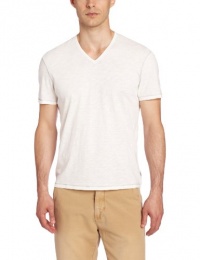 John Varvatos Men's Star USA Short Sleeve V-Neck Tee, Salt, X-Large