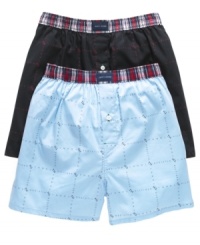 Get classic American cool from the inside out with these boxers from Tommy Hilfiger. Get classic American cool from the inside out with these boxers from Tommy Hilfiger.