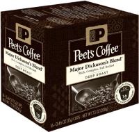 Peets Coffee & Tea Single Cup Coffee, Major Dickason's Blend, 16 Count Peets Coffee & Tea Single Cup Coffee, Major Dickason's Blend, 16 Count