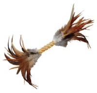 KONG Naturals Straw Cylinder with Feathers Catnip Toy KONG Naturals Straw Cylinder with Feathers Catnip Toy
