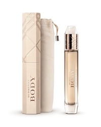 A deep and intense concentration of Burberry Body Eau de Parfum for a luxuriously rich and long-lasting scent. Top notes of green absinthe, exquisite peach and refined freesia. Floral heart notes of natural rose absolute and iris, enriched with warm sandalwood. Sensual base notes of woody cashmeran, creamy vanilla, seductive amber and musk.Multi-faceted glass bottle. Rose gold engraved check lid. Soft suede finish nude drawstring pouch. 2.8 fl. oz. Made in France.