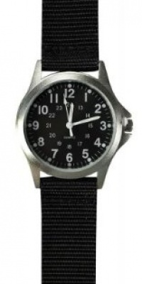 RAM Instrument Illuminated Hands Field Watch, Black Nylon Strap, Black Face RAMW1002 RAM Instrument Illuminated Hands Field Watch, Black Nylon Strap, Black Face RAMW1002