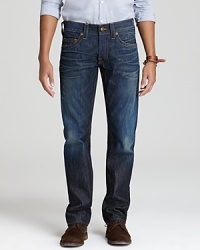 A heavily treated, distressed jean gives you an automatic go-to style that anchors your laid-back denim collection. From True Religion. A heavily treated, distressed jean gives you an automatic go-to style that anchors your laid-back denim collection. From True Religion.