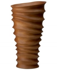 Smooth grooves. The round Rippled vase from Donna Karan Lenox embodies the luxe sophistication of New York in mango wood that's hand-sculpted, carved and finished by master artisans to make a distinctly beautiful statement. Smooth grooves. The round Rippled vase from Donna Karan Lenox embodies the luxe sophistication of New York in mango wood that's hand-sculpted, carved and finished by master artisans to make a distinctly beautiful statement.