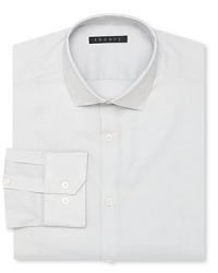A handsome dress shirt crafted in superior cotton with a bit of stretch for a modern fit, suitable everywhere you go for a reliable look. A handsome dress shirt crafted in superior cotton with a bit of stretch for a modern fit, suitable everywhere you go for a reliable look.