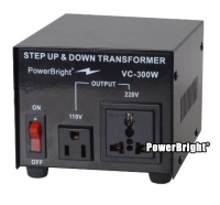 Power Bright VC300W Voltage Transformer 300 Watt Step Up/Down converter 110/120 Volt - 220/240 Volt Power Bright VC300W Voltage Transformer 300 Watt Step Up/Down converter 110/120 Volt - 220/240 Volt