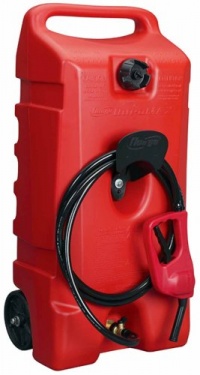 Moeller DuraMax Flo n' Go LE Fluid Transfer Pump and 14-Gallon Rolling Gas Can Moeller DuraMax Flo n' Go LE Fluid Transfer Pump and 14-Gallon Rolling Gas Can