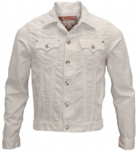 True Religion Brand Jeans Men's Jimmy Super T Western Jacket Coat White-2XL True Religion Brand Jeans Men's Jimmy Super T Western Jacket Coat White-2XL