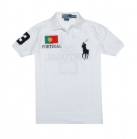 Polo Ralph Lauren Men Custom Fit Flag & Big Pony Logo Polo T-Shirt - PORTUGAL Polo Ralph Lauren Men Custom Fit Flag & Big Pony Logo Polo T-Shirt - PORTUGAL