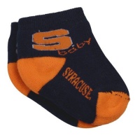 NCAA Syracuse Orange Infant Navy Blue-Orange Team Logo Bootie Socks NCAA Syracuse Orange Infant Navy Blue-Orange Team Logo Bootie Socks