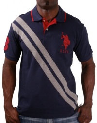 U.S. US Polo Assn USPA Men's Diagonal Block Polo Shirt Big
